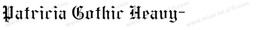 Patricia Gothic Heavy字体转换